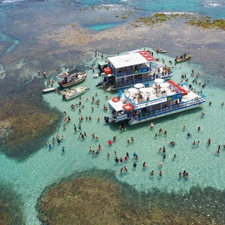 Piscinas Naturais do Seixas vistas de cima